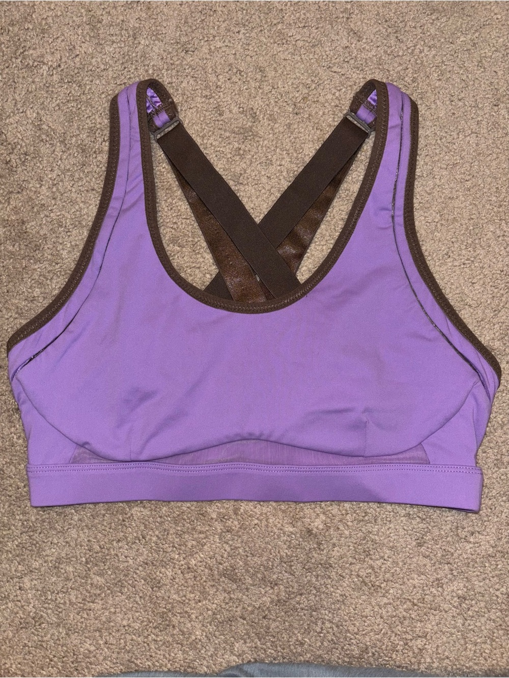 Fabletics Purple Cross-Back Sports Bra